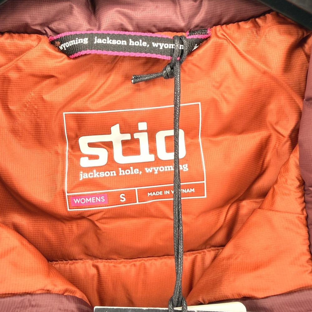 NEW Stio Pinion Down Vest Womens Small Puffer Orange/Rust 800 FillPower HyperDRY - Picture 4 of 15
